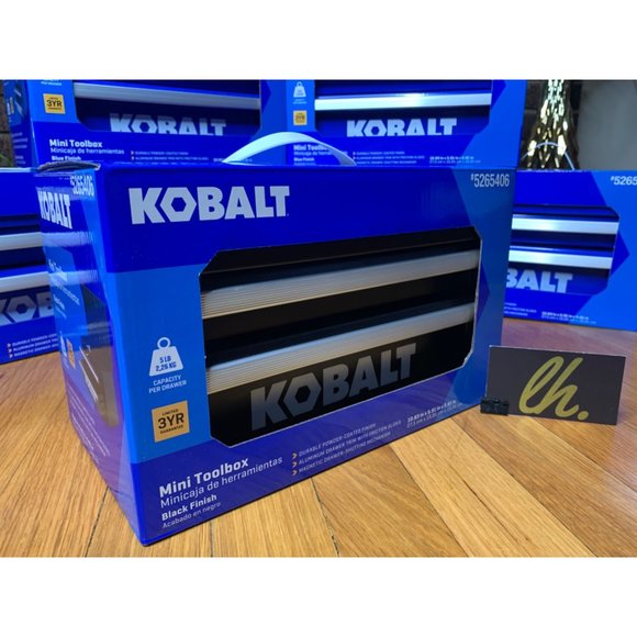 New 25th Anniversary Kobalt Mini Toolbox Black Two Drawer - Picture 4 of 7